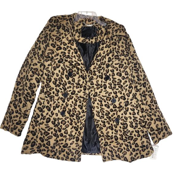 JouJou Leopard Print Lightweight Coat Medium, NWT - Picture 2 of 5